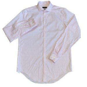Calvin Klein Pink and white patterned dress shirt